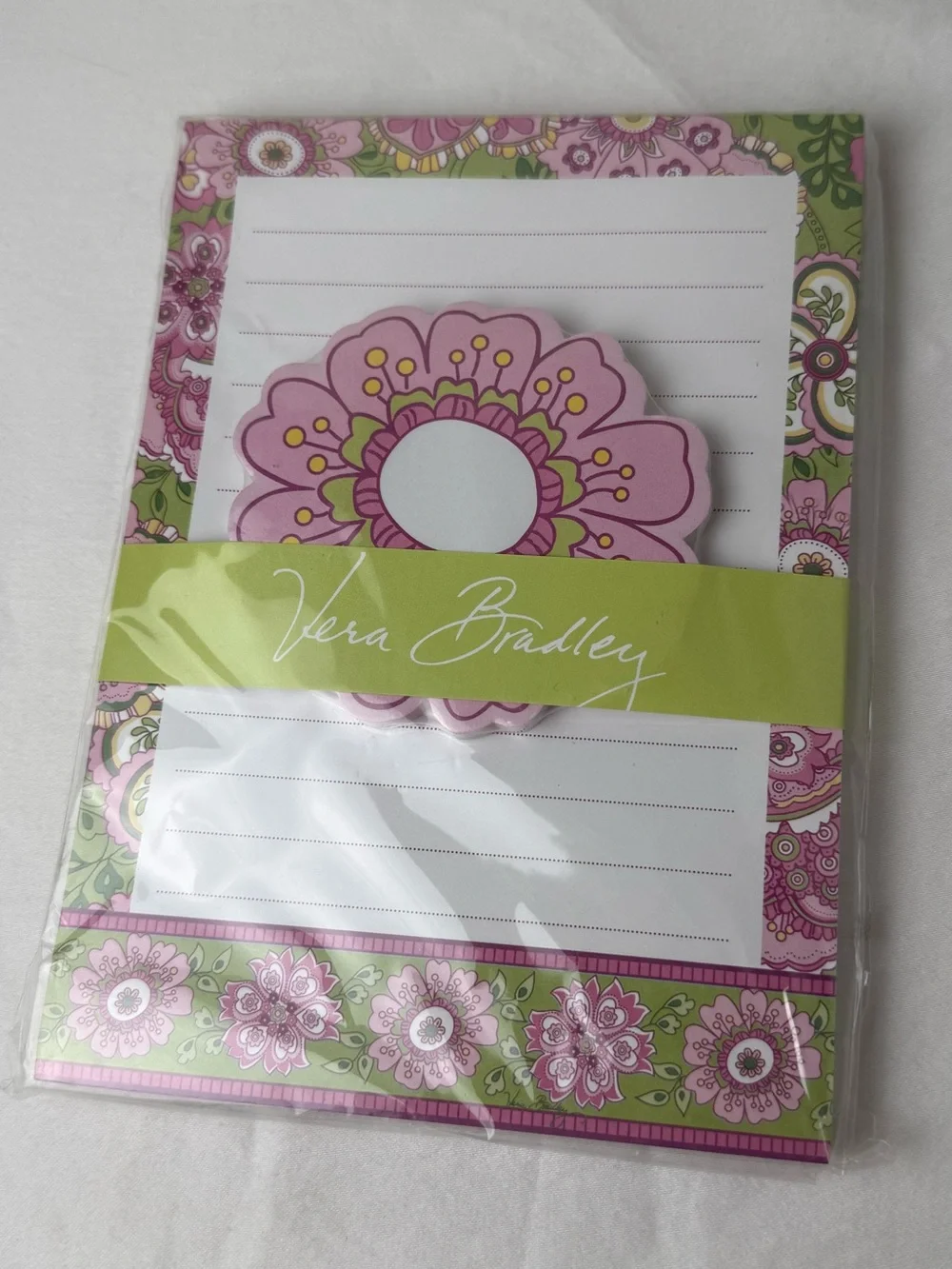 NWT Vera Bradley Petal Pink Note Pad Set Retired Pattern